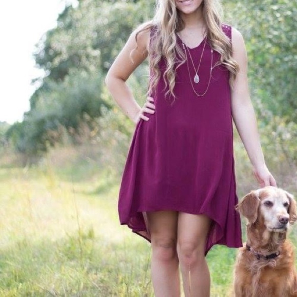 burgundy Miami dress from Francesca’s